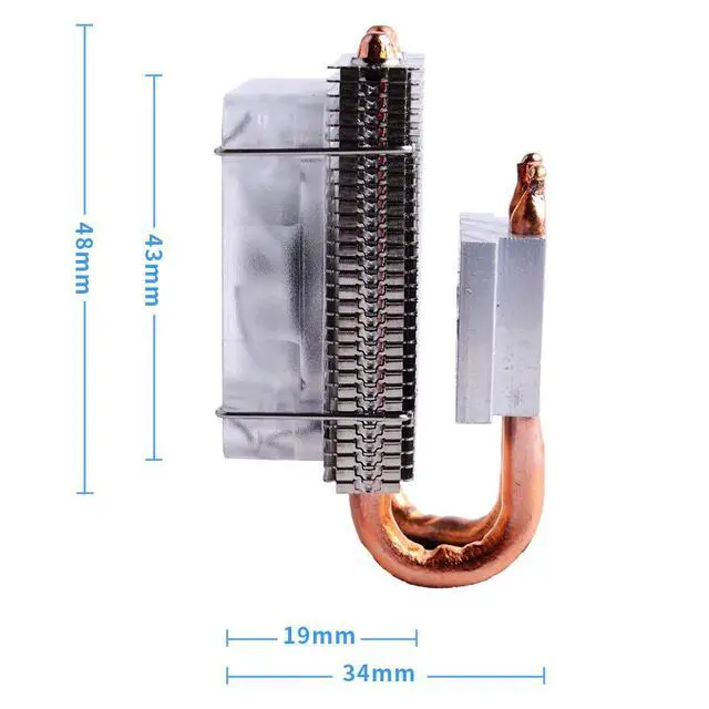 Alt view image 4 of 7 - Low-Profile CPU Cooler with RGB PWM Fan & Aluminum Heatsink for Raspberry Pi 4B/3B+/3B (Silver)