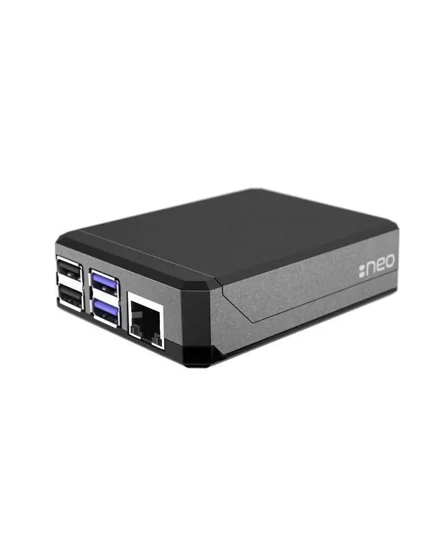 Alt view image 3 of 7 - NEO Aluminum Case for Raspberry Pi 4 - Passive Heatsink, GPIO/HAT