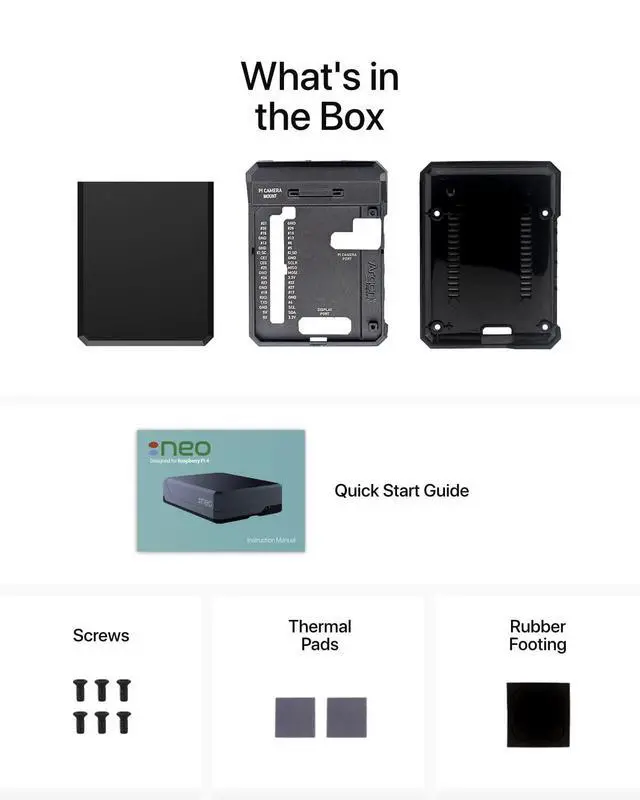 Alt view image 7 of 7 - NEO Aluminum Case for Raspberry Pi 4 - Passive Heatsink, GPIO/HAT