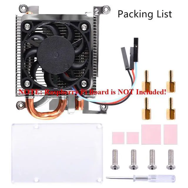 Alt view image 2 of 6 - Fan for Raspberry Pi 4, Ultra Thin ICE Tower Cooler for Raspberry Pi, PWM Cooling Fan with Aluminum Heatsink for Raspberry Pi 4 Model B Only