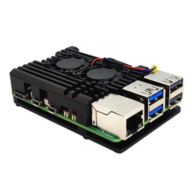 Alt view image 2 of 7 - Raspberry Pi 5 Aluminum Alloy Armor Case,Pi 5 Heatsink Cooler,Passive Cooling Case for Raspberry Pi 5 4GB/8GB (with Dual Fan)