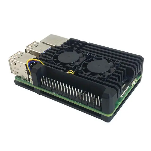 Alt view image 3 of 7 - Raspberry Pi 5 Aluminum Alloy Armor Case,Pi 5 Heatsink Cooler,Passive Cooling Case for Raspberry Pi 5 4GB/8GB (with Dual Fan)