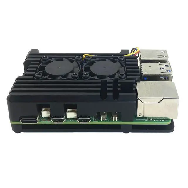 Alt view image 5 of 7 - Raspberry Pi 5 Aluminum Alloy Armor Case,Pi 5 Heatsink Cooler,Passive Cooling Case for Raspberry Pi 5 4GB/8GB (with Dual Fan)