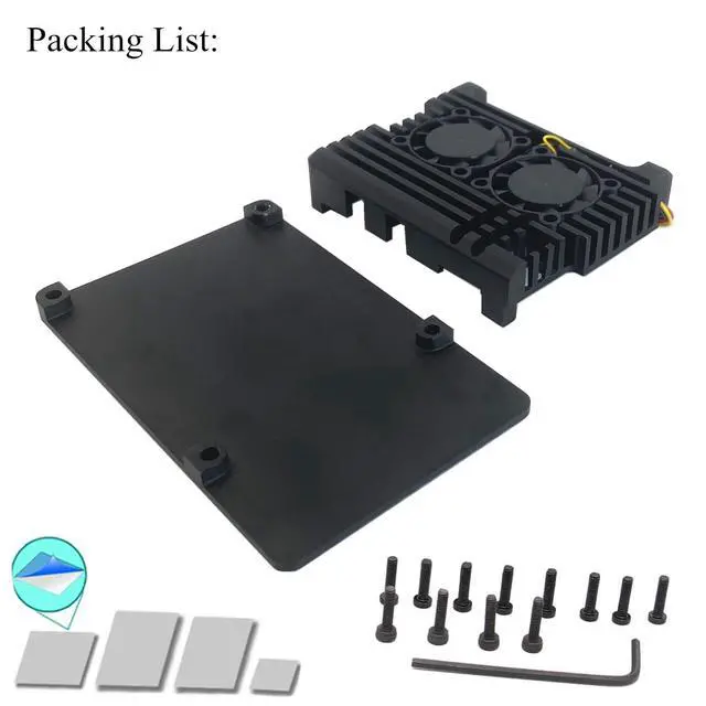 Alt view image 6 of 7 - Raspberry Pi 5 Aluminum Alloy Armor Case,Pi 5 Heatsink Cooler,Passive Cooling Case for Raspberry Pi 5 4GB/8GB (with Dual Fan)
