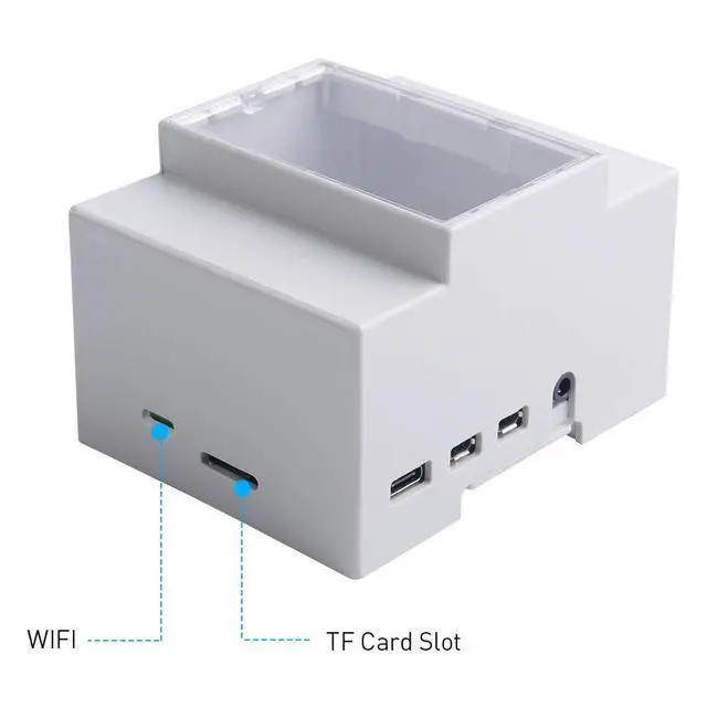Alt view image 4 of 7 - Case for Raspberry Pi 4, DIN Rail Case with Fan for Raspberry Pi 4, Modular Box for Electrical Panels, Pi 4 Heatsinks for Raspberry Pi 4 Model B