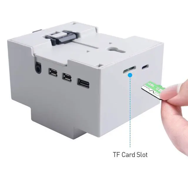 Alt view image 6 of 7 - Case for Raspberry Pi 4, DIN Rail Case with Fan for Raspberry Pi 4, Modular Box for Electrical Panels, Pi 4 Heatsinks for Raspberry Pi 4 Model B