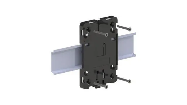 Alt view image 7 of 7 - Case for Raspberry Pi 4 Low Profile, Stackable, Universally Mountable DIN Rail, Automation Friendly, Fan Support (Black)