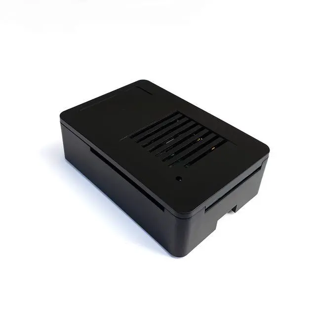 Alt view image 4 of 7 - Case for Raspberry Pi 4 Low Profile, Stackable, Universally Mountable DIN Rail, Automation Friendly, Fan Support (Black)