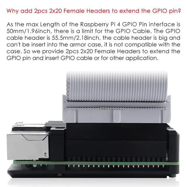 Alt view image 7 of 7 - Case for Raspberry Pi 4B, Pi 4 Armor with Aluminum Heatsink