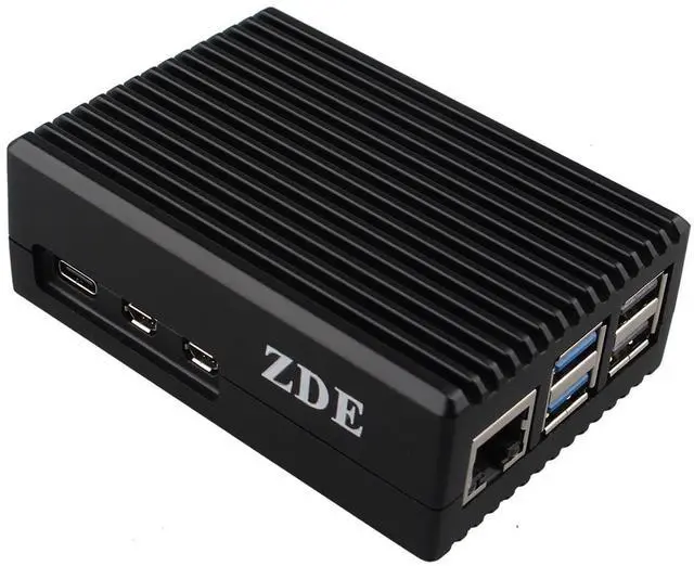 Main image of ZDE Aluminum Case for Raspberry Pi 5 Passive Cooling Heat Dissipation Case Enclosure for Raspberry Pi 5 8GB/4GB Computer Home Networking Hardware