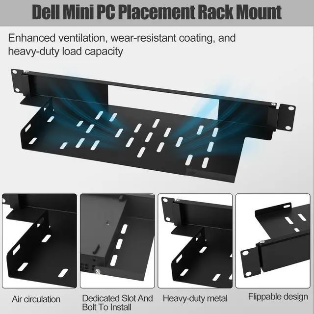 Alt view image 5 of 7 - Mini Pc Rack Mount Compatible with Lenovo ThinkCentre 1U Hinged ServerRack Shelf with Hand-Twist Screws High-Strength Steel Lenovo Mini PC-Rack Mount for 19-inch Cabinet