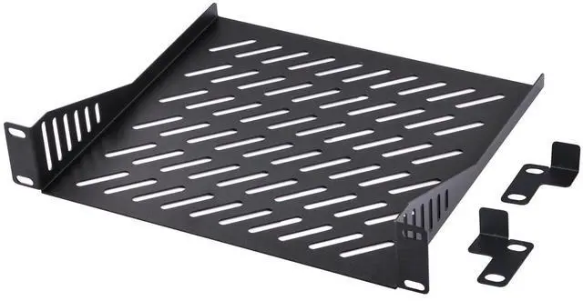Main image of 1U Server Rack Shelf, 7.87" Depth Vented Rack Mount Cantilever Tray for 10 Inch Network Equipment Rack & Cabinet and DeskPi RackMate T1/T0 Server Cabinet