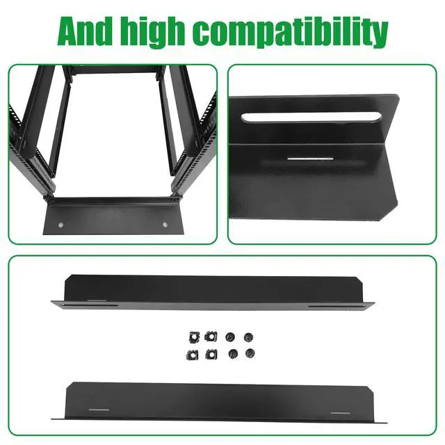 Alt view image 5 of 5 - 22in Server Rack Rail Shelf Rail,L-Shape Pair, Heavy Steel