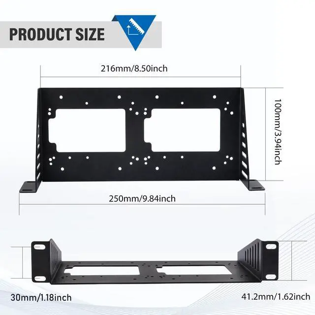 Alt view image 2 of 5 - 10 inch 1U SBC Rack Shelf, Supports Raspberry Pi/Jetson Nano/RockPi 5B/Dev Board and 2.5 Inch HDD/SSD, for DeskPi RackMate T1/T0/T2/T0 Plus/T1 Plus/TL1 Server Cabinet and 10 inch Server Rack
