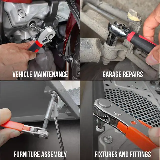 Alt view image 7 of 7 - 48Pcs 1/4" Mini Ratchet Socket Wrench and Screwdriver Set & Bits