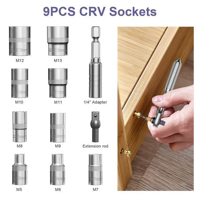 Alt view image 6 of 7 - 1/4" Drive Socket Set, 42 in 1 Ratchet Wrench Set with 30PCS Screwdriver, 9PCS Socket, Mechanics Tool Set with 72 Tooth Reversible Ratchet, Hand Repair Tool Kits for Auto Repairing, Household