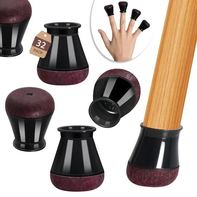 Main image of Chair Leg Floor Protectors Silicone Caps Felt Furniture Pads Covers