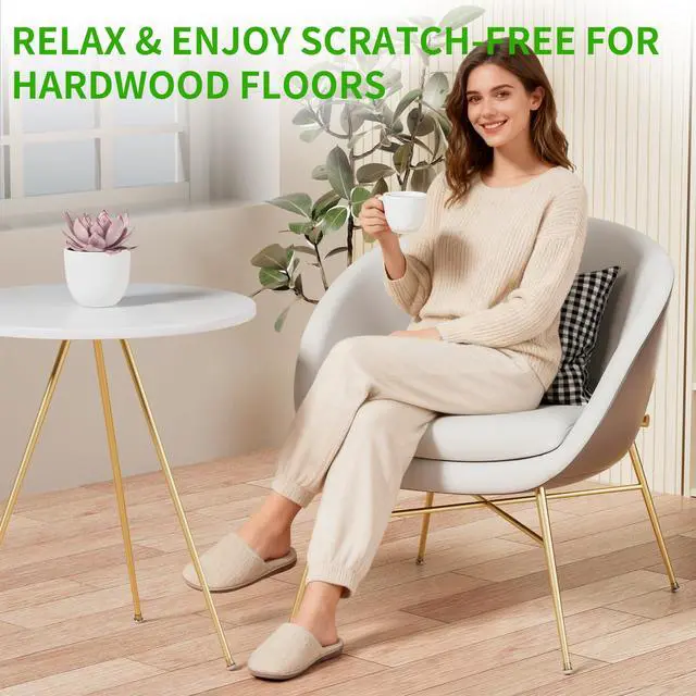 Alt view image 3 of 7 - 24 Pcs Silicone Chair Leg Floor Protectors for Hardwood Floors, Felt Furniture Pads Rubber Chair Leg Caps, Bar Stool Leg Floor Protectors, Anti-Scratch & Reduce Noise, Round(Clear, Fit: 0.75"-1.1")