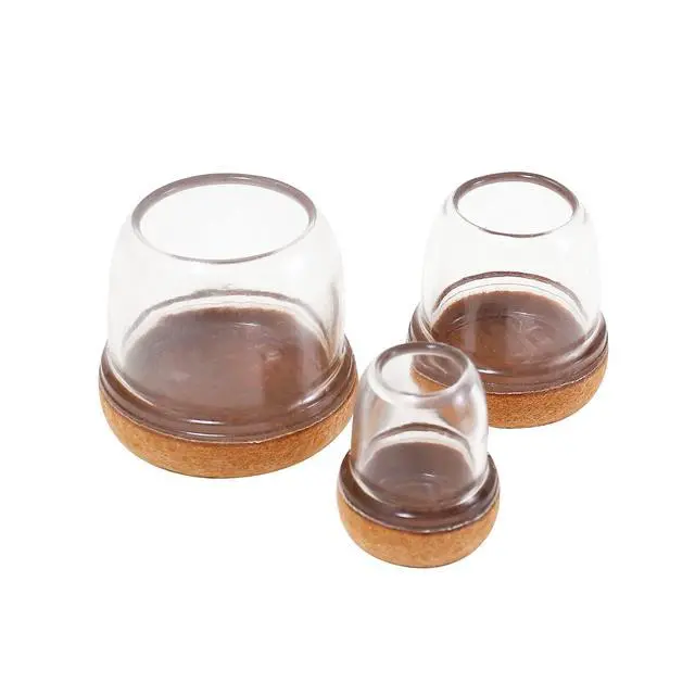 Alt view image 7 of 7 - Chair Leg Floor Protectors 1 inch, Silicone Chair Leg Caps Felt Furniture Pads for Hardwood Floors, Clear Floor Protectors for Chair Legs