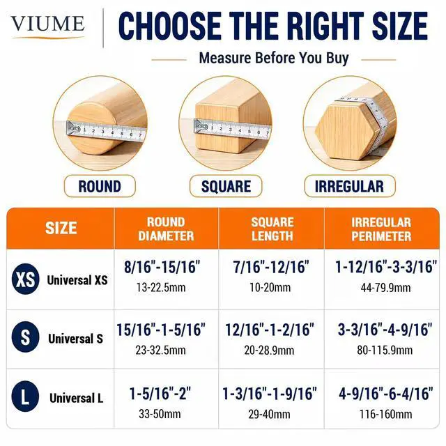 Alt view image 4 of 7 - 24 Pcs Chair Leg Floor Protectors for Hardwood Floors Silicone Covers Felt Pads Furniture Leg Caps Anti-Scratch Reduce Noise Fit (1-5/16" to 2")
