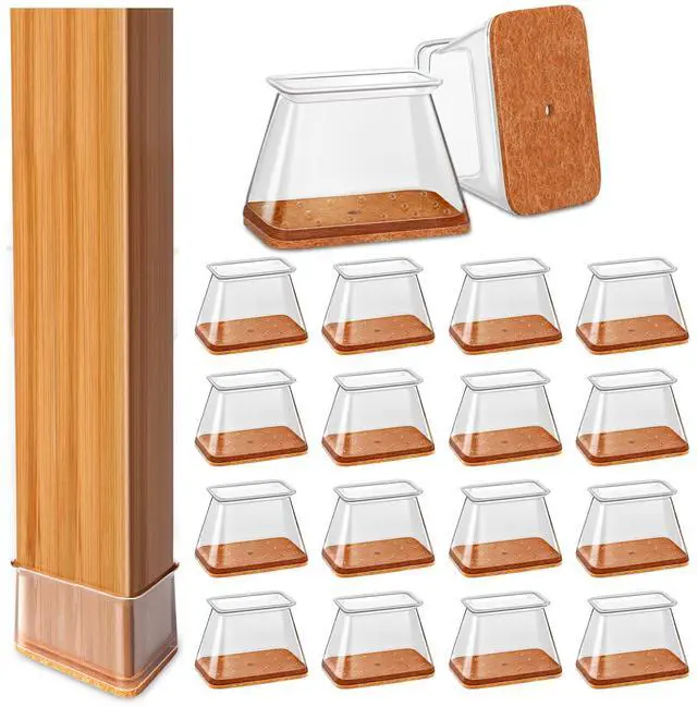 Main image of Chair Leg Floor Protectors Rectangle Caps Covers Furniture Pads