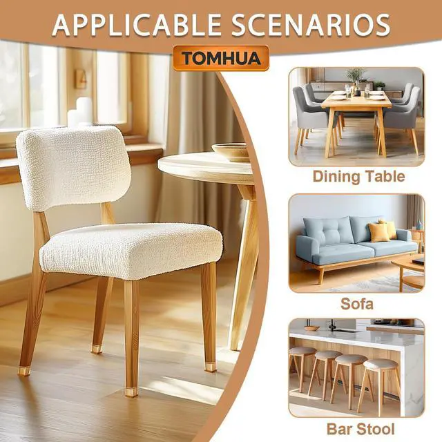 Alt view image 6 of 6 - Chair Leg Floor Protectors Rectangle Caps Covers Furniture Pads