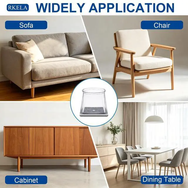 Alt view image 7 of 7 - 24 Pack Chair Leg Floor Protectors Square, Silicone Chair Leg Caps with Felt Pads, Furniture Pads for Hardwood Floors, Anti-Scratch Reduce Noise, Fit (3/4" to 1-1/16")