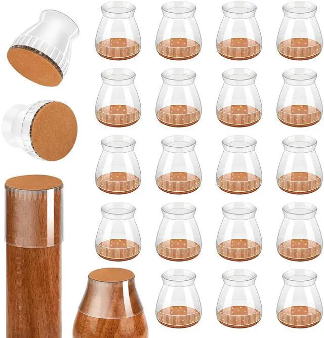 Main image of Chair Leg Floor Protectors, 24 Pack Silicone Furniture Pads for Hardwood Floors, Anti-Scratch Furniture Sliders Felt Pads, Noise-Reducing Chair Feet Covers, Table Legs Fit Sizes to(0.91" to 1.28")
