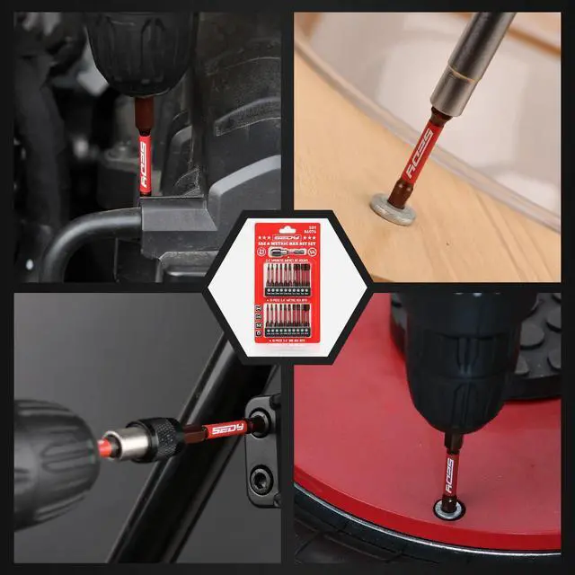 Alt view image 6 of 7 - 21-Piece 2.5" Hex Head Allen Wrench Drill Bit Set, 1/4" Hex Screwdriver Bits Set with Durable Magnetic Impact Bit Holder, SAE & Metric Allen Key, S2 Steel, Mechanic Home Repair