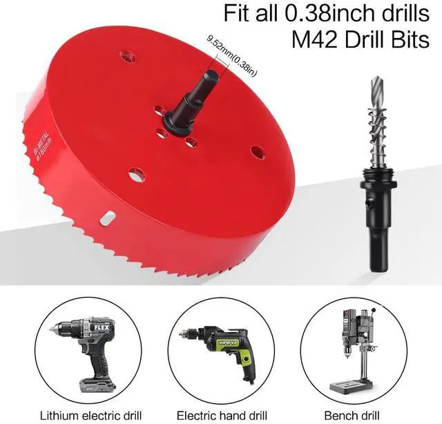 Alt view image 3 of 7 - 1 Inch Hole Saw, Heavy Duty 1 Inch Hole Drill Bit, 25mm Bi-Metal Hole Cutter for Wood, Plastic, Drywall