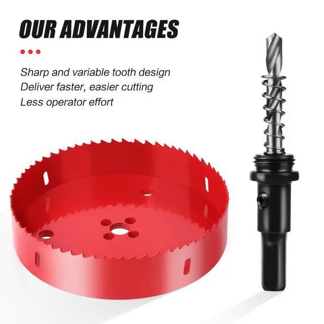 Alt view image 5 of 7 - 1 Inch Hole Saw, Heavy Duty 1 Inch Hole Drill Bit, 25mm Bi-Metal Hole Cutter for Wood, Plastic, Drywall