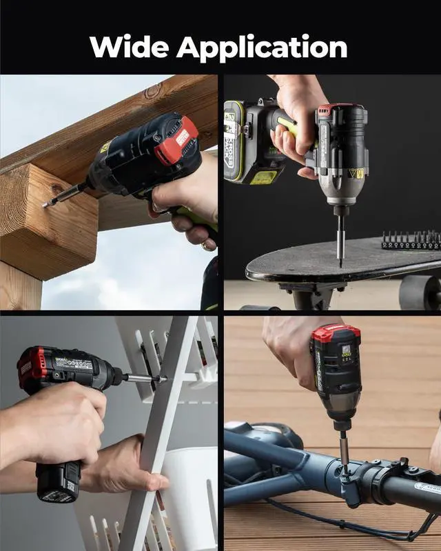 Alt view image 6 of 6 - 26 Pcs Hex Head Allen Wrench Drill Bit Set,1/4Hex Shank Quick Change Bit Holder,Metric and SAE Durable Allen Key Drill Bits with Strong Magnetic,1 Long with Storage Box