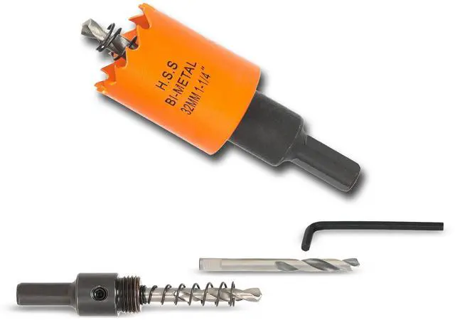 Main image of 1-1/4 inch Hole Saw for Wood, Metal, Plastic & Drywall, with Arbor