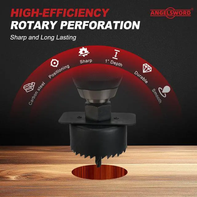 Alt view image 3 of 7 - Hole Saw Set 24 PCS Hole Saw Kit, Hole Saw Drill Bit Kit, 3/4"-6" (19-152mm) 14 PCS Saw Blades, for Drywall, Soft Wood, Plywood, Plastic, PVC
