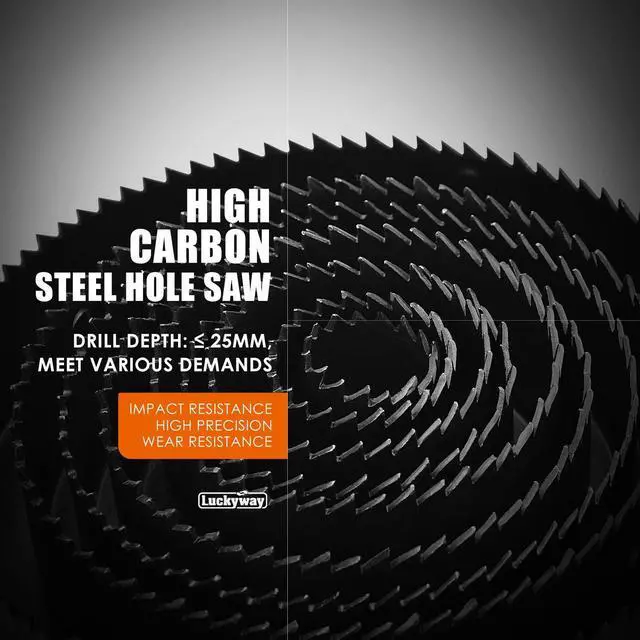 Alt view image 7 of 7 - Hole Saw Kit, 21-Piece Hole Saw Set, 3/4" to 5" Hole Saws Drill Bits Hole Cutter Kits with Storage Case for Soft Wood, Plastic, PVC and Drywall