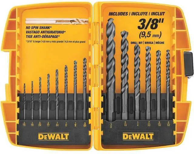 Main image of DW1162 14-Piece Black Oxide Drill Bit Set