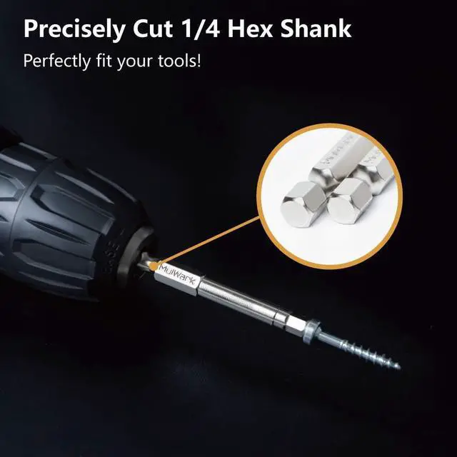 Alt view image 5 of 7 - Hex Head Allen Wrench Drill Bit Set 20PC (10pc Metric & 10pc SAE), 2.3" Long 1/4" Diameter Quick Release Shank Magnetic Screwdriver Bit Set for Assembling Furniture
