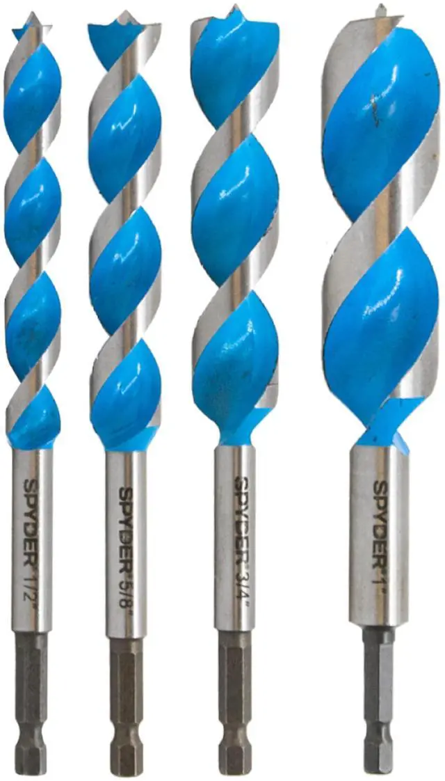 Main image of Stinger 4-Piece Wood Boring Power Bit Set, 6.5-inch Length,1/2, 5/8, 3/4, 1-inch Diameter
