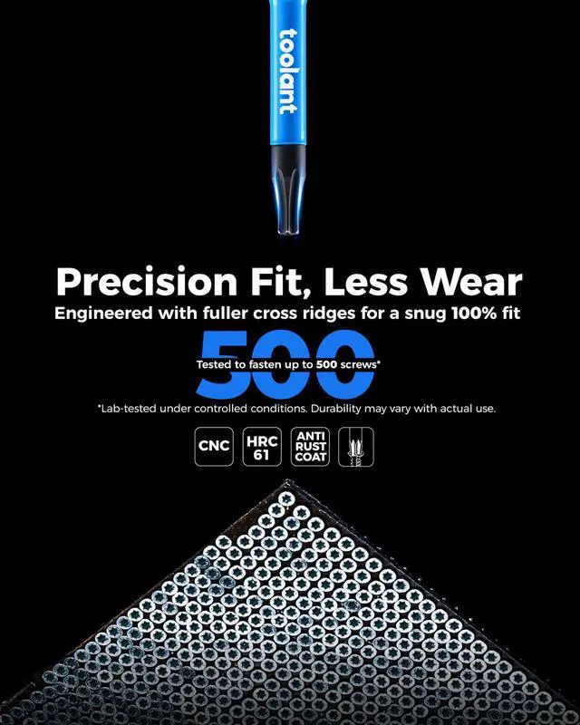 Alt view image 3 of 7 - Impact Torx Bit Set 27pcs (TT7-TT40), S2 Steel Security Torx Bit Set, Tamper Proof Star with CNC Machined Tips, 1"&2" Long Impact Bits with Magnetic Bit Holder and Storage Box