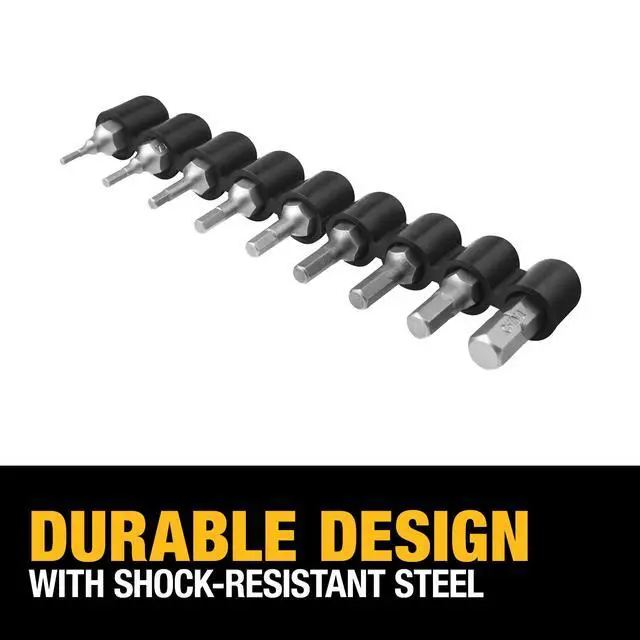 Alt view image 4 of 5 - Hex Bit Set, 9-Piece (DW2068)