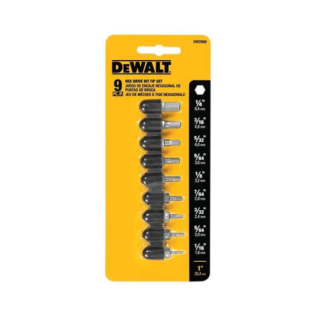 Alt view image 5 of 5 - Hex Bit Set, 9-Piece (DW2068)
