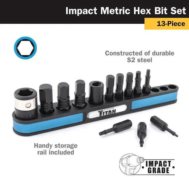 Alt view image 2 of 6 - 16038 13-Piece Metric Impact Grade Hex Bit Set