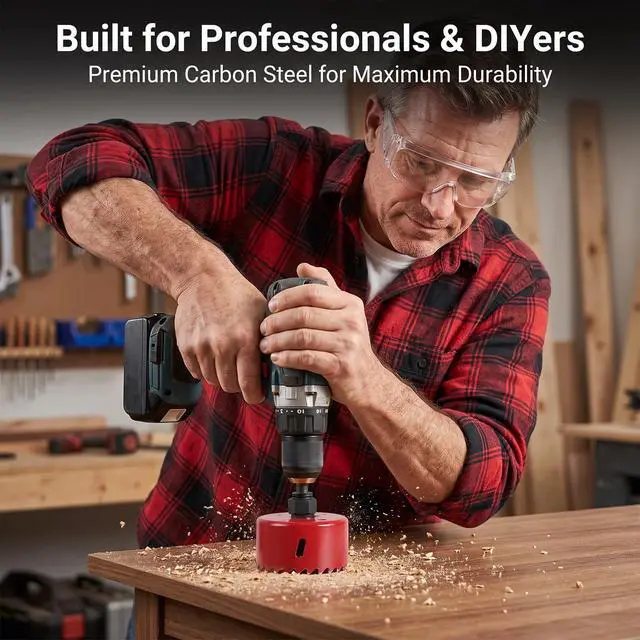Alt view image 6 of 7 - 7-Piece Hole Saw Kit with Mandrel for Softwood and PVC