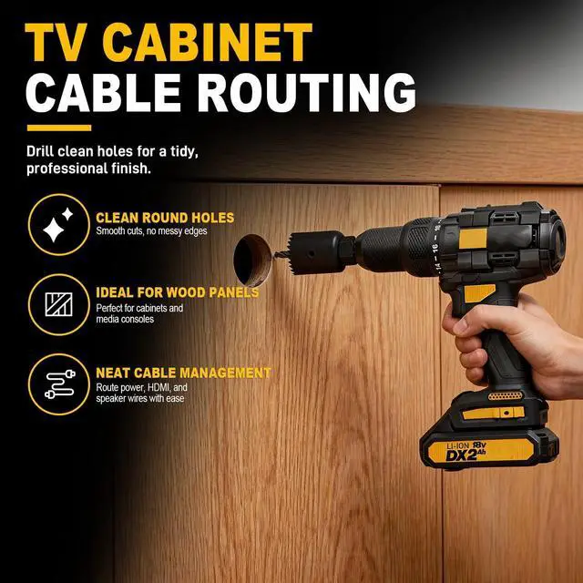 Alt view image 6 of 7 - 8PCS Deep Cut Hole Saw Kit 1" - 2-1/8" for Wood, PVC, Drywall, Plywood