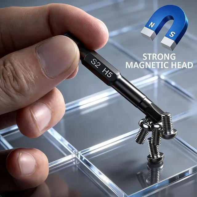 Alt view image 4 of 7 - Hex Head Allen Wrench Drill Bit Set (10pc Metric & 10pc SAE), Allen Wrench Drill Bits, Upgraded 1/4" Quick Release Shank Magnetic Hex Bit Set - Perfect for Ikea Type Furniture
