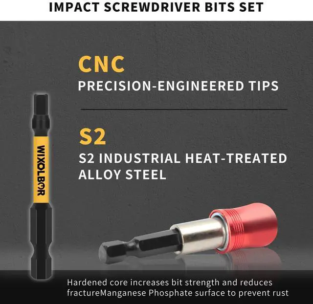 Alt view image 3 of 6 - 23PCS 2 Inch Allen Wrench Drill Bit Set, Magnetic Hex Bits