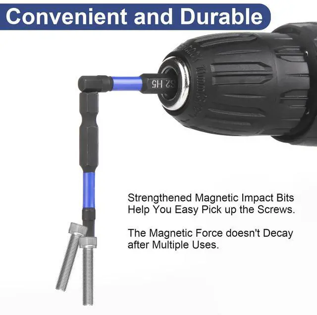 Alt view image 4 of 7 - Impact Hex Head Allen Wrench Drill Bit Set 20 Pcs - 2"(Metric&SAE)