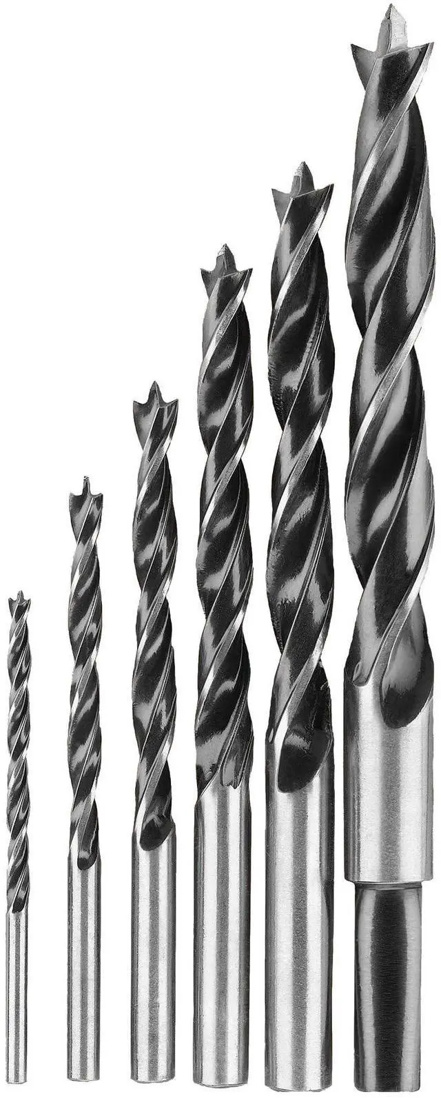 Main image of Drill Bit Set, Brad Point, 6-Piece (DW1720) , Black
