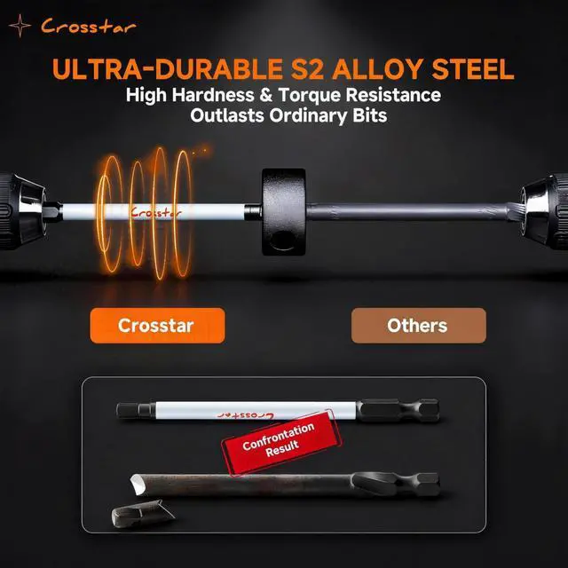 Alt view image 6 of 7 - 2-Inch Compact Hex Bit Set 10PCS Metric - Short Impact Allen Wrench Drill Bits, S2 Steel 1/4" Hex-Shank, CNC Machined Tips with Storage Case & Carabiner Clip