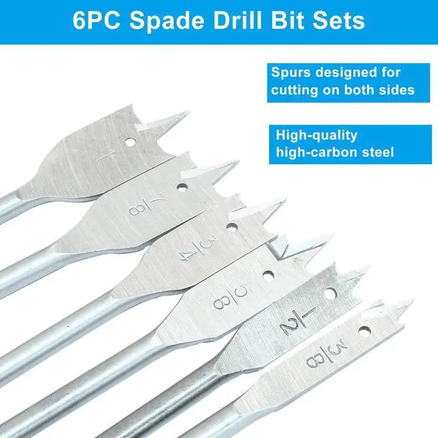 Alt view image 4 of 5 - 6pcs Spade Drill Bits